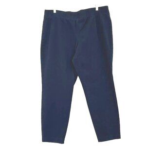 Talbots Stretch Cotton Twill Skinny Ankle Pant plus size 18W Navy